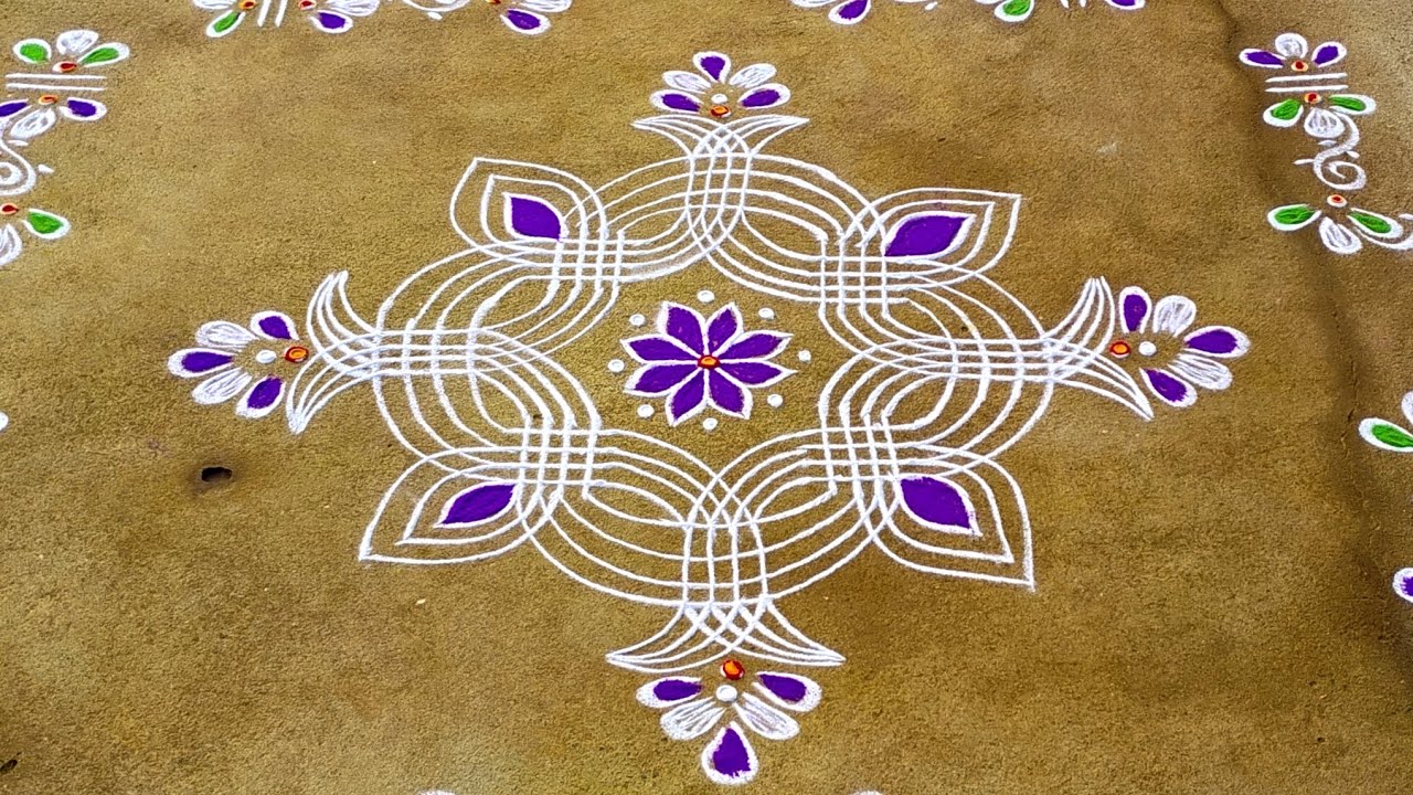 Dhanurmasam muggulu with side borders #pandaganela#trending #latest #geethalamuggulu #margazhi