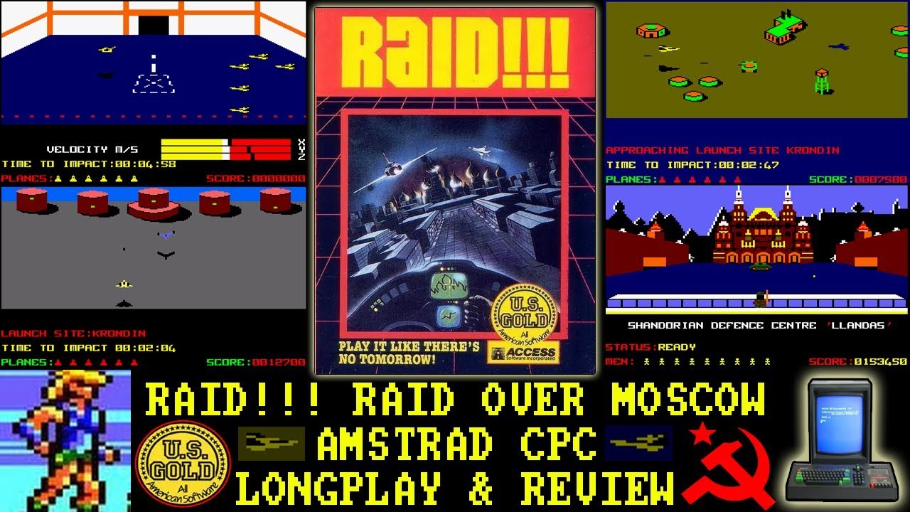 [AMSTRAD CPC] Raid!!! (Raid Over Moscow) - Longplay & Review