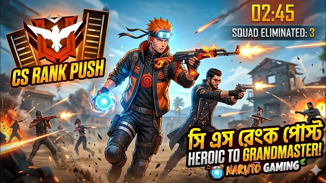 Impossible CS Rank Push to Grandmaster! 😱 (No Loss)|@ddggamers Narutogaming @totalgaming