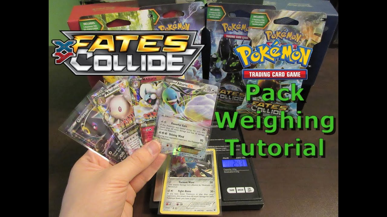 Weighing Pokemon Fates Collide Target Booster Packs - Tutorial