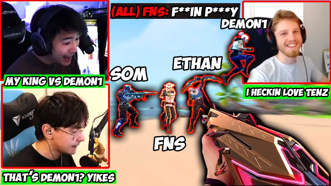 Solo TenZ destroys Demon1, Ethan, crashies, s0m & FNS in Ranked...