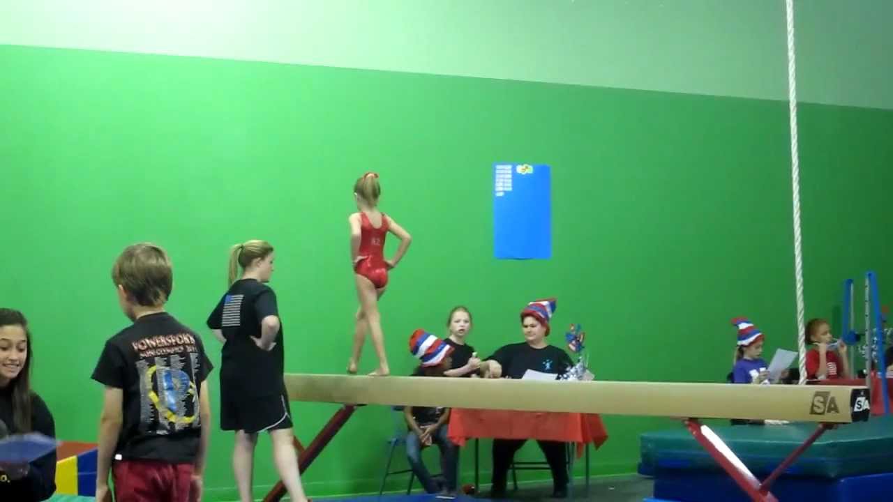 Gabbi on balance beam-K2 Academy Gym Meet