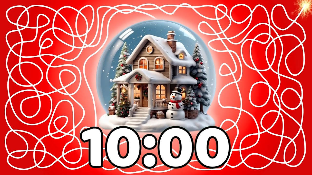 10 Minute [CHRISTMAS] Timer ❄️💥🎄 | Snow Globe Christmas Cool Winter