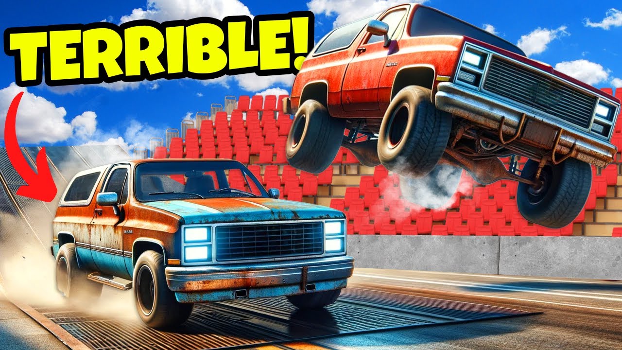 Upgrading TERRIBLE SUVS For a JUMP RACE in BeamNG Drive Mods!