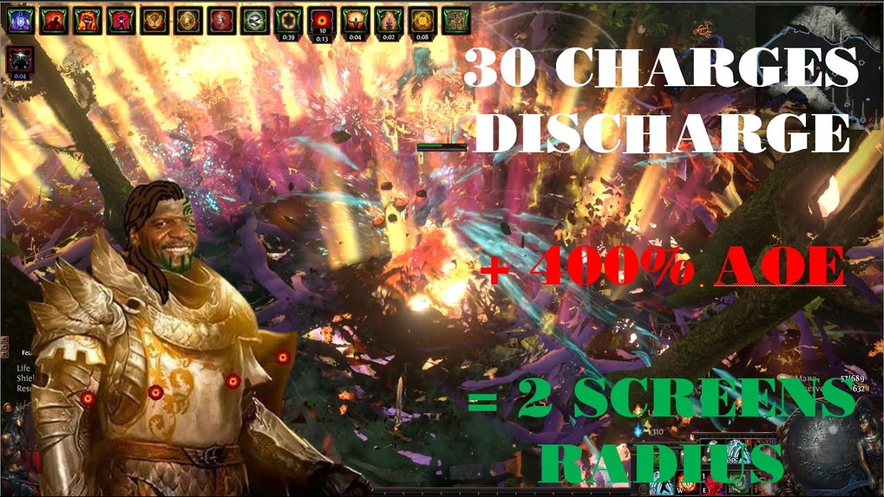 [POE 3.23] 30 CHARGES DISCHARGE and 400% increased AOE? Character concept/showcase. NOT a build yet!