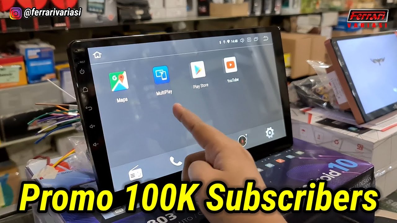 HEAD UNIT ANDROID FITUR MAHAL HARGA MURMER KHUSUS 100K SUBSCRIBER FERRARI VARIASI SURABAYA