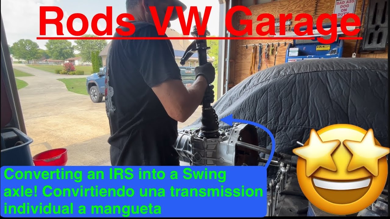 Converting a VW beetle IRS into a Swing axle! Convirtiendo una transmission individual a mangueta!