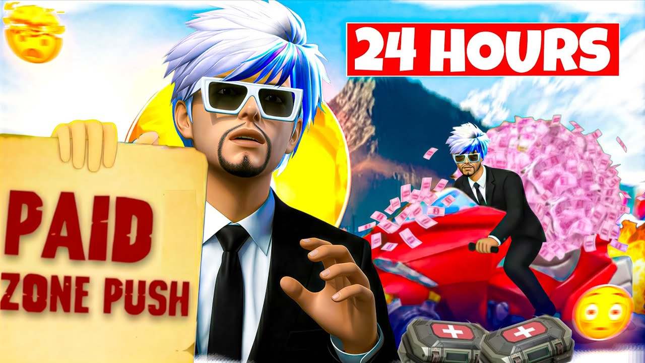 24 Hours Paid Zone Push Service 😱 | Free Fire Zone Push Challenge After 24 Hours 🔥 HASIB BHAI 2.0