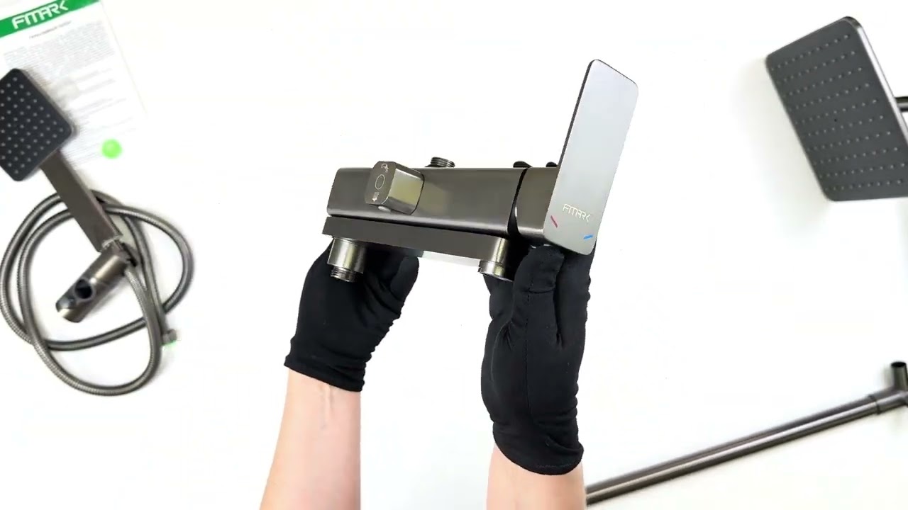 Душевая стойка Fmark FS8745-22Q графит/вороненая сталь