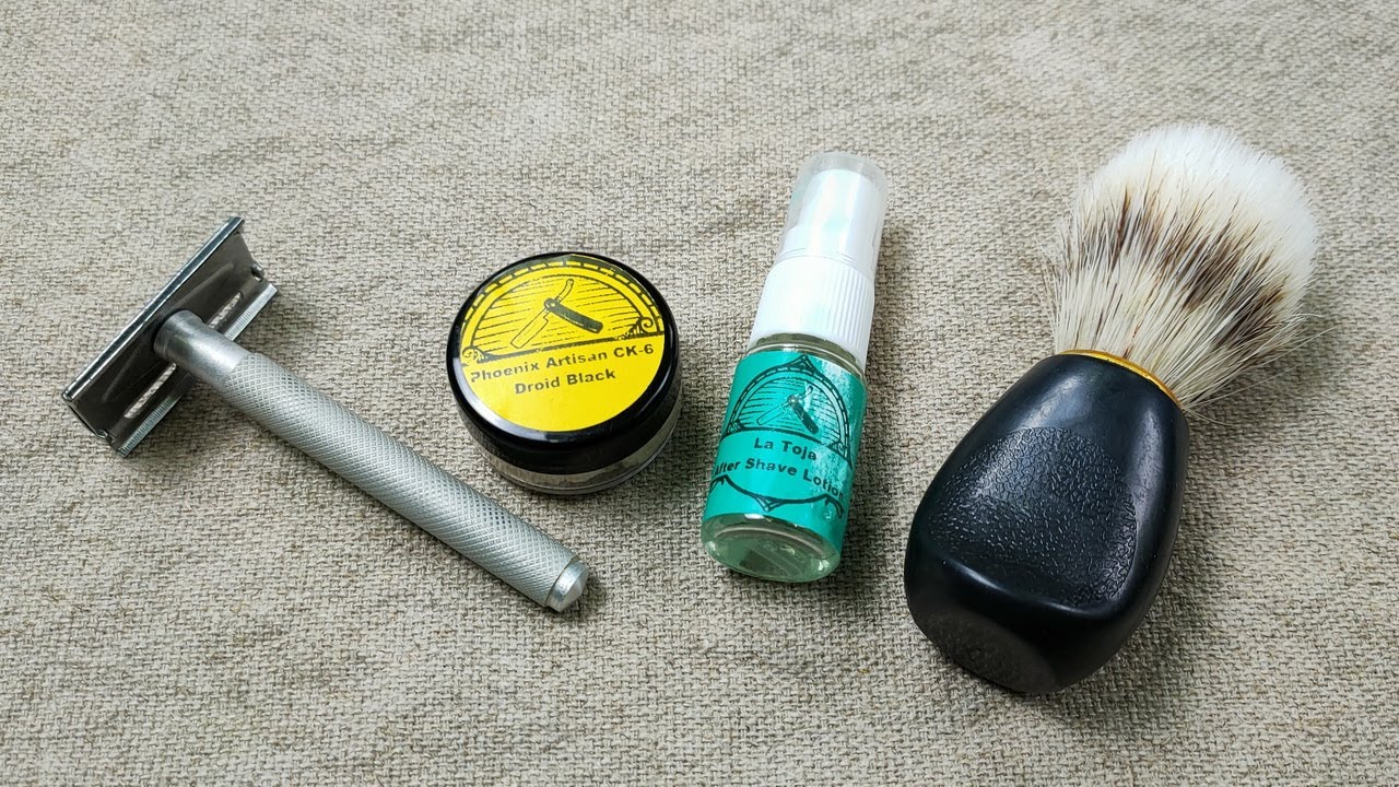 Бритьё СССР - Неизвестная бритва. PA Droid Black Shaving Soap CK6 Formula, La Toja Splash | HomeLike