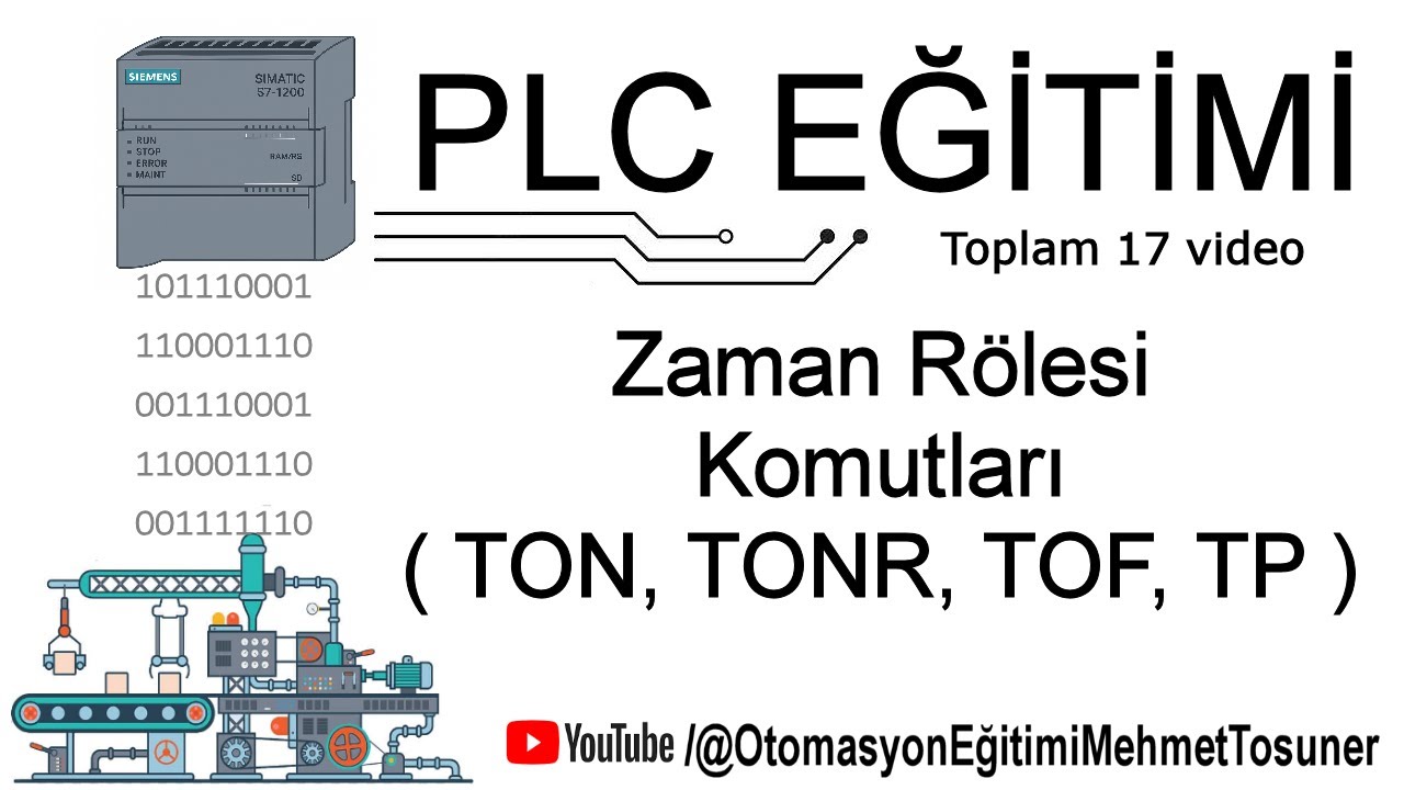 PLC - Zaman Rölesi Komutları ( TON, TONR, TOF, TP ) #elektrik #otomasyon #plc #tiaportal #s71200