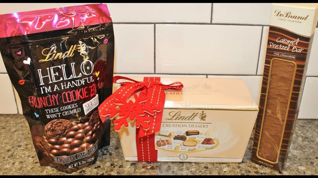 DeBrand Chocolatier Caramel Pretzel Bar and Lindt: Creation Dessert & Hello Crunchy Cookie Bites
