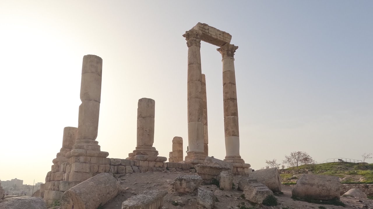 Walking Tour In Amman Citadel, Jordan | Relaxed Walking In Jordan | Amman Citadel Virtual Tour