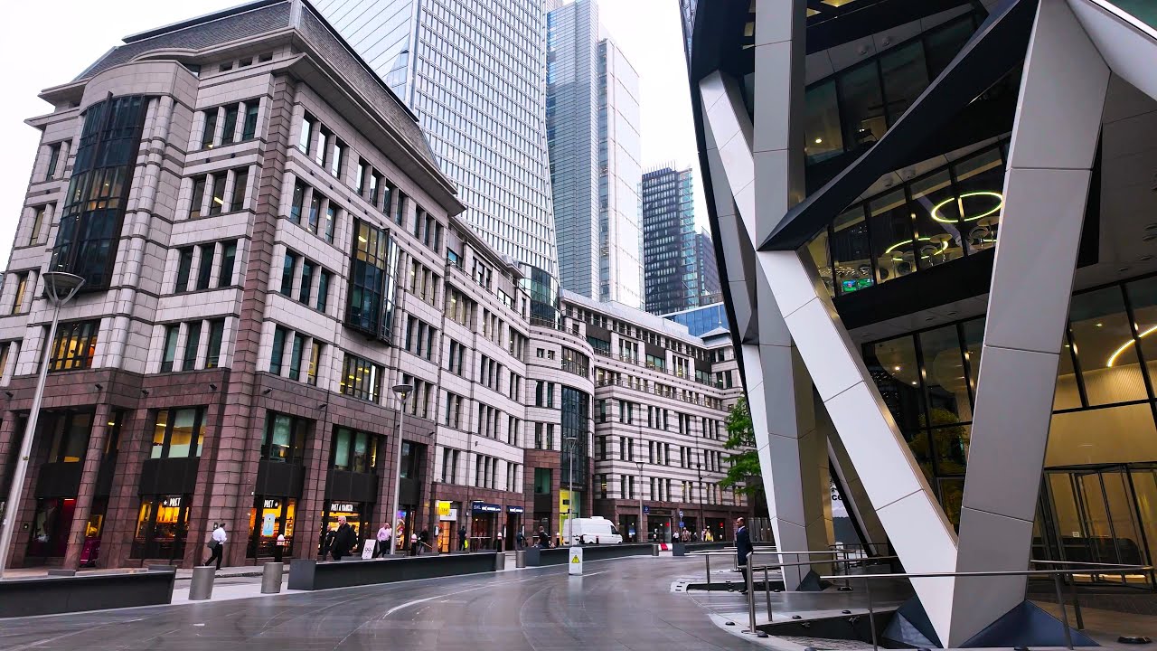 [4K] City of London Skyscrapers | 7am | Walking Tour