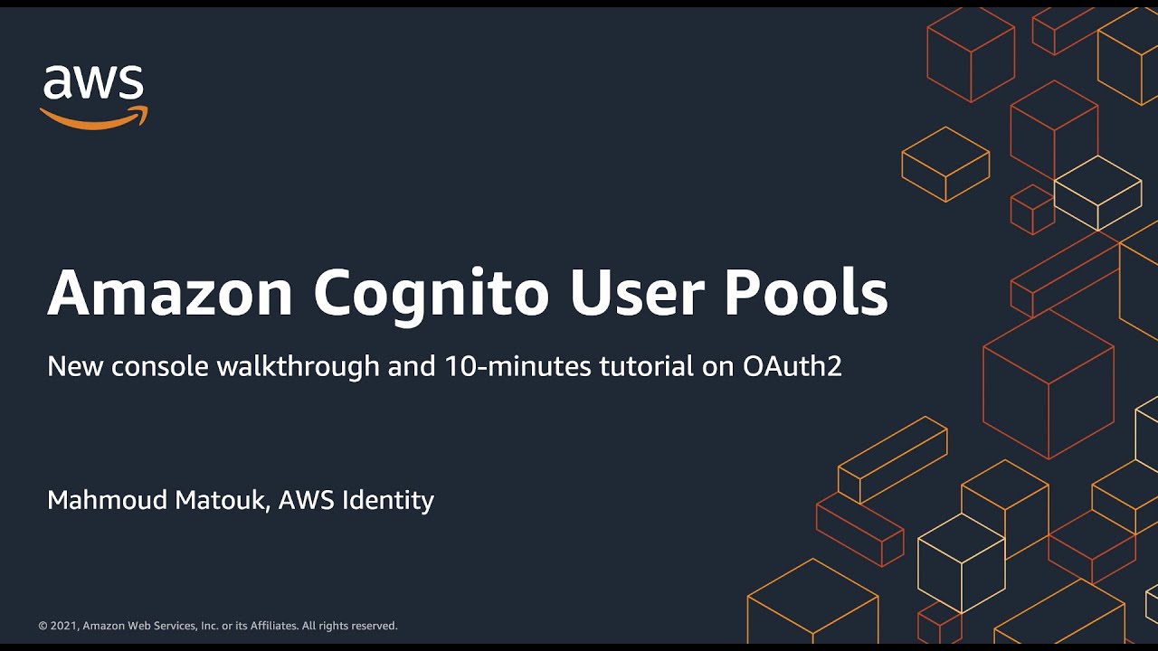 Amazon Cognito User Pools New Console Walkthrough | Amazon Web Services