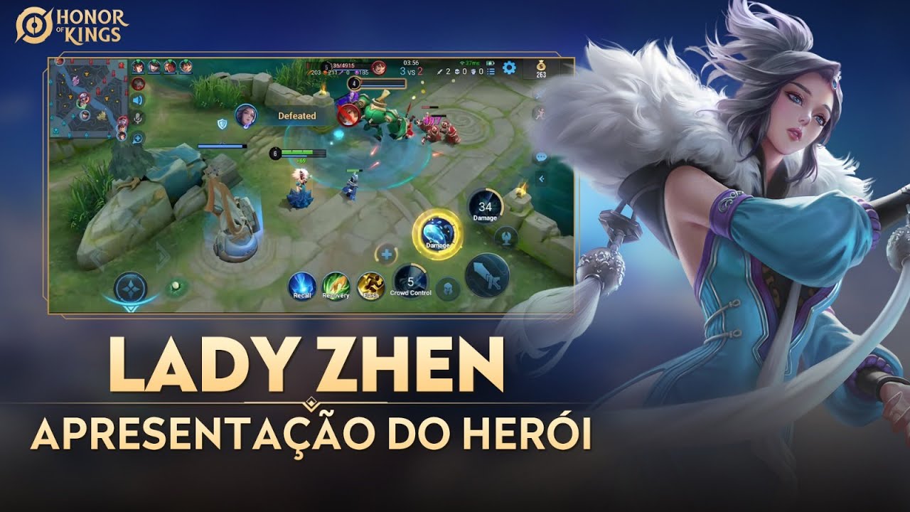 Apresentação de herói - Lady Zhen |  Honor of Kings