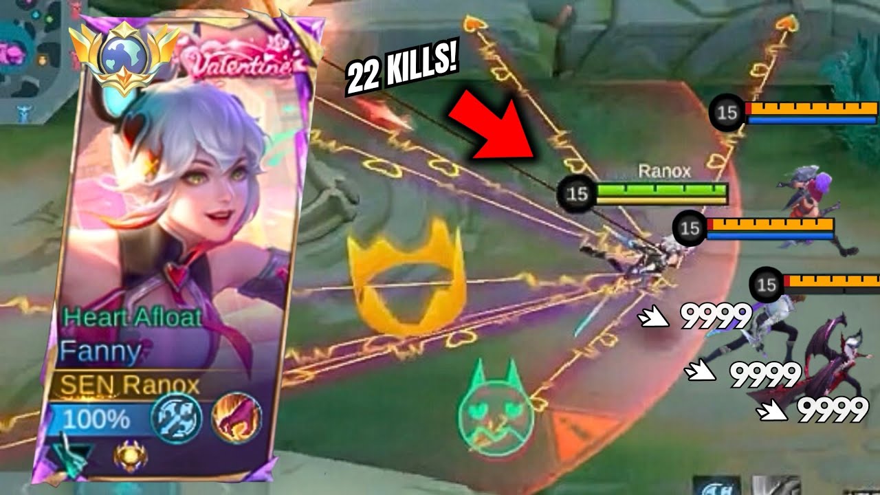 22 KILLS FANNY BUILD IN RANKED INSANE EARLY SNOWBALL! (100% broken) - Mobile Legends