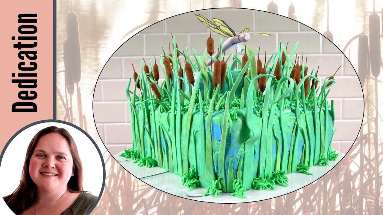 How to make Fondant Cattail and a Pond Cake