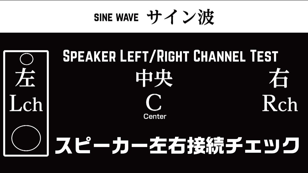 スピーカーテスト  左右確認 /LR check/楽器別【高音質】