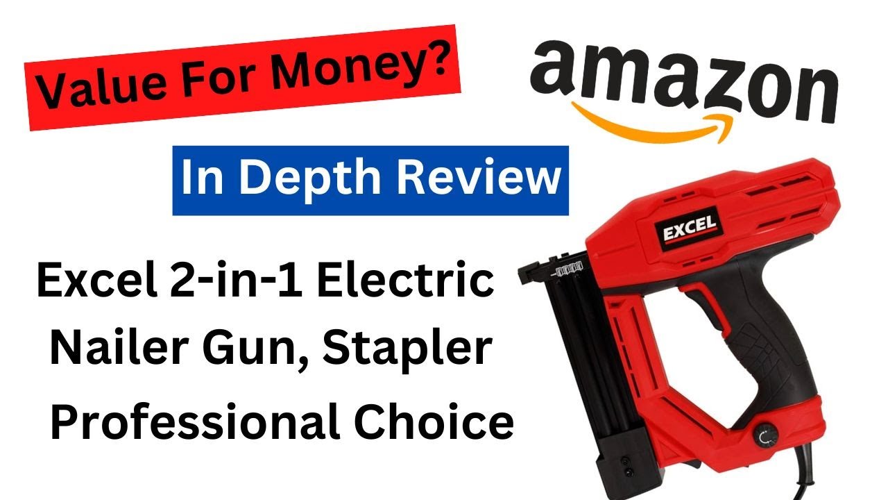 Excel 2-in-1 Electric Nailer Gun, Stapler