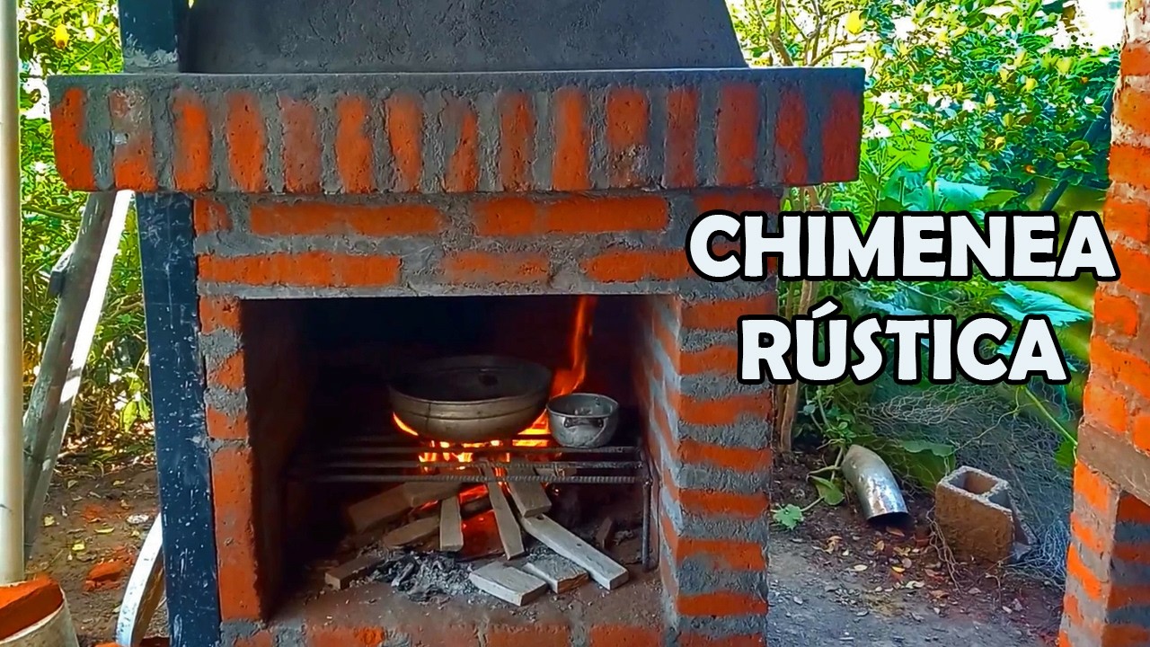 CONSTRUCCIÓN DE CHIMENEA RUSTICA DE LADRILLOS | Chimenea de Ladrillo Paso a Paso