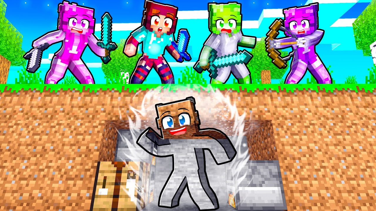 INVISIBLE SPEEDRUNNER vs CRAZY FAN GIRL HUNTERS In Minecraft!
