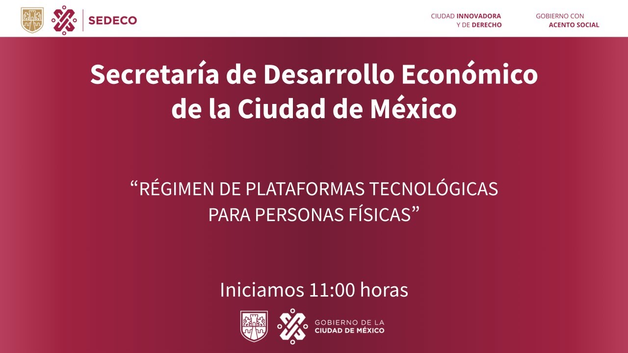 Régimen de Plataformas Tecnológicas para personas Físicas