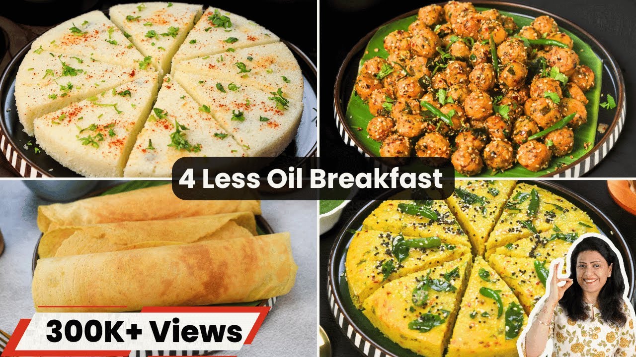 4 इजी और हेल्दी Less Oil वेज नाश्ता रेसिपी | Snacks Recipes Part-10 | MintsRecipes
