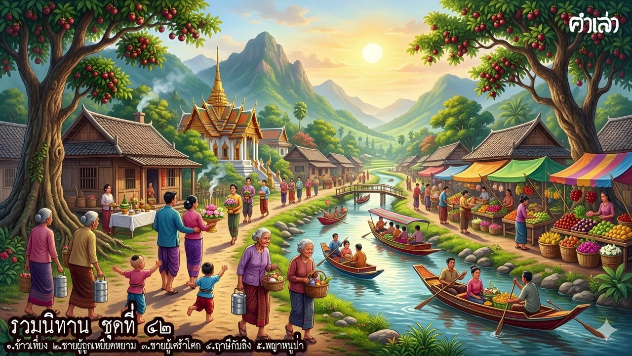 รวมนิทานฟังสบาย คลายเครียดก่อนนอน ชุดที่ ๔๒ l ฟังยาวๆไม่มีโฆษณาคั่น