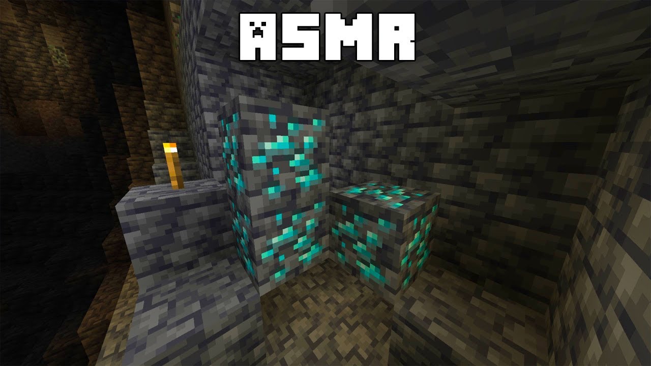 ASMR Minecraft Bedrock #4 - Diamonds 😌 (Controller Sounds + Whispering)