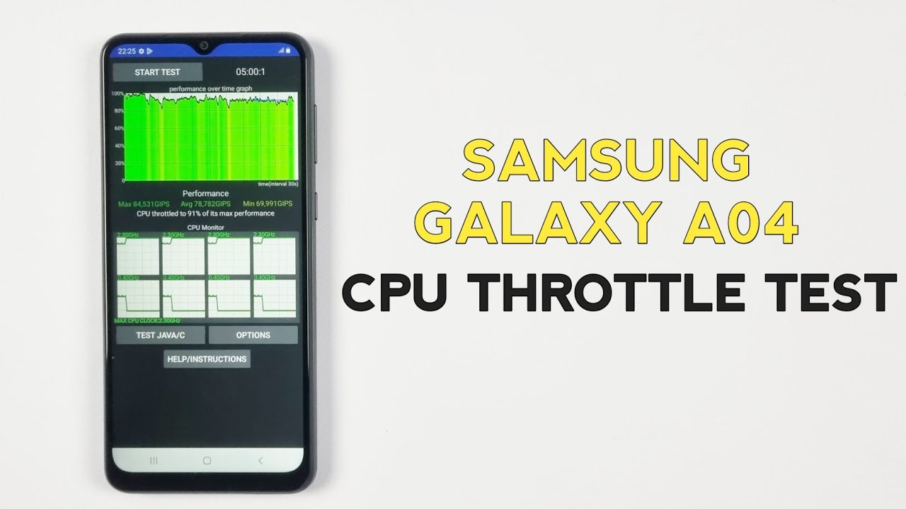 Samsung Galaxy A04 CPU Throttle Test