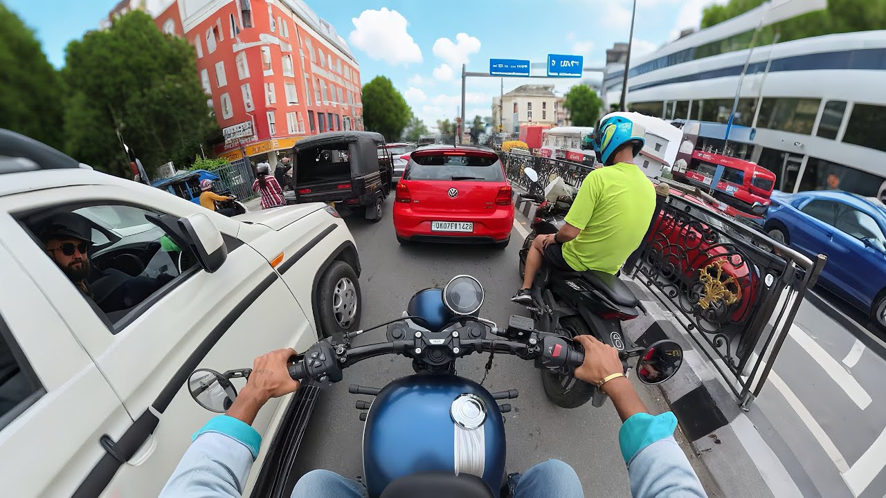 “Office Ride Struggle | Rider vs Morning Traffic 🚦🏍️”