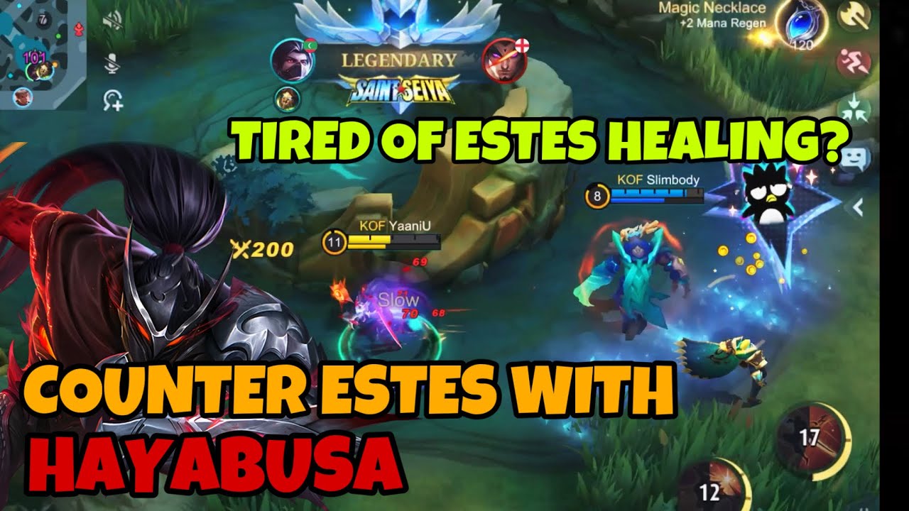 HOW TO COUNTER ESTES WITH HAYABUSA | MLBB HAYABUSA RANKED GAMEPLAY