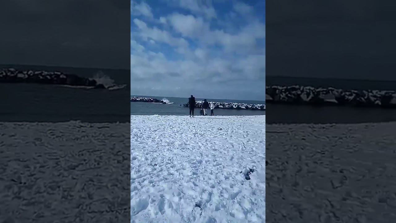 Neve al mare(Fiumicino)2 marzo2018
