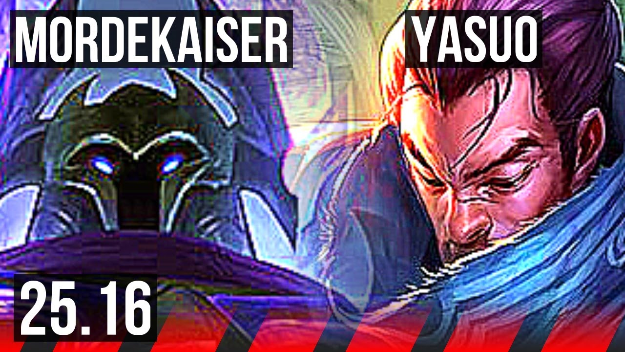 MORDEKAISER vs YASUO (TOP) | Legendary, 6 solo kills | KR Diamond | 25.16