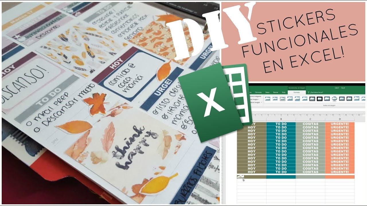 DIY Stickers funcionales en Excel! | Julieta Jareda