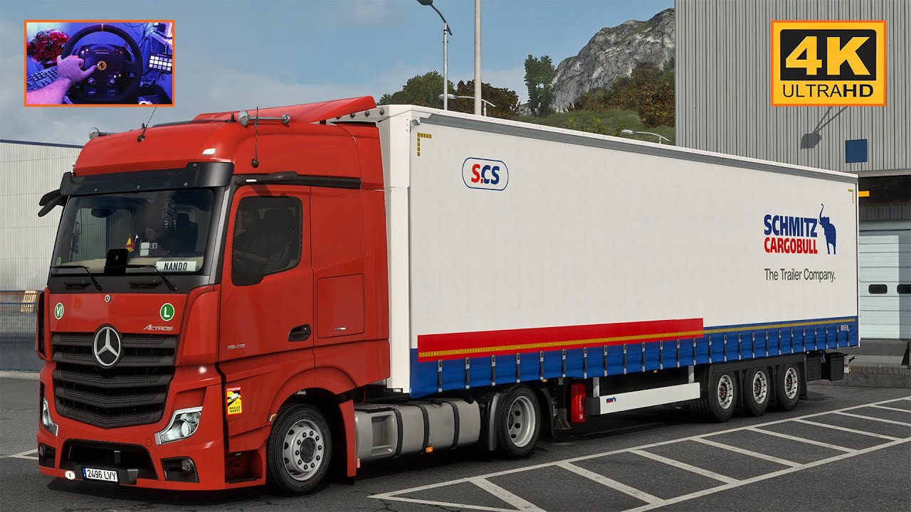Mercedes Actros MP5 1848 | Zenica - Split | ETS2 Gameplay 4K + wheel cam