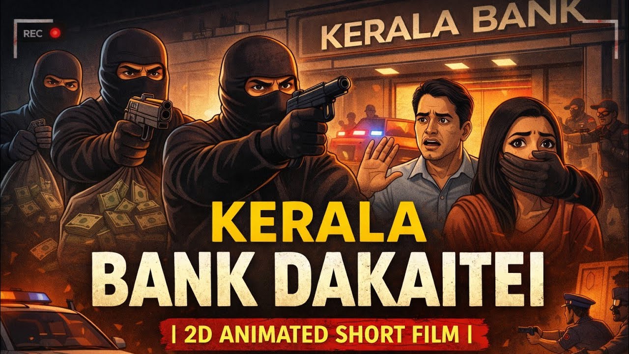 Kerala Bank Dakaitee | 2D Animated Short Film | Suspense Crime Story