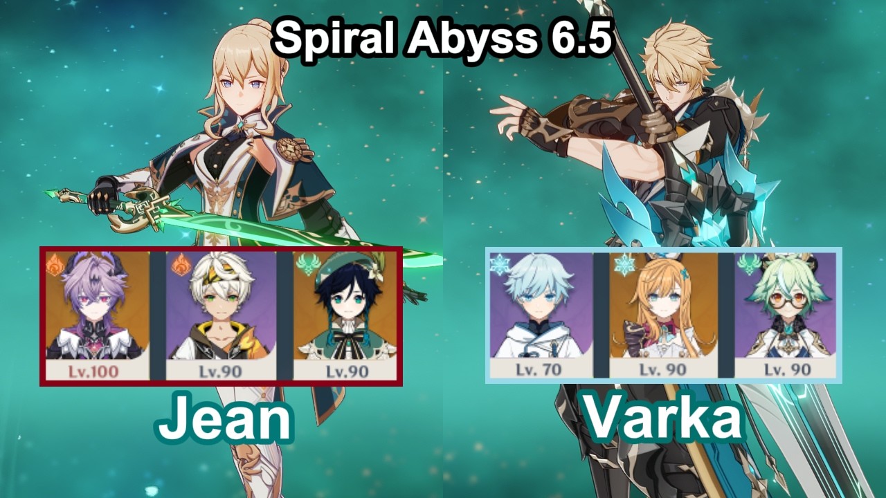 C6 Jean & C6 Varka Cryo | Spiral Abyss 6.5 | Genshin Impact