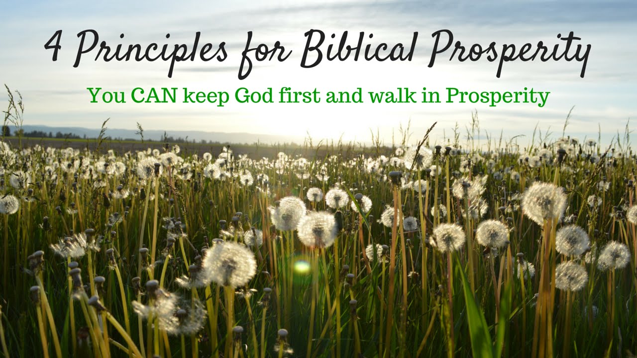 4 Principles for Biblical Prosperity - Teaching