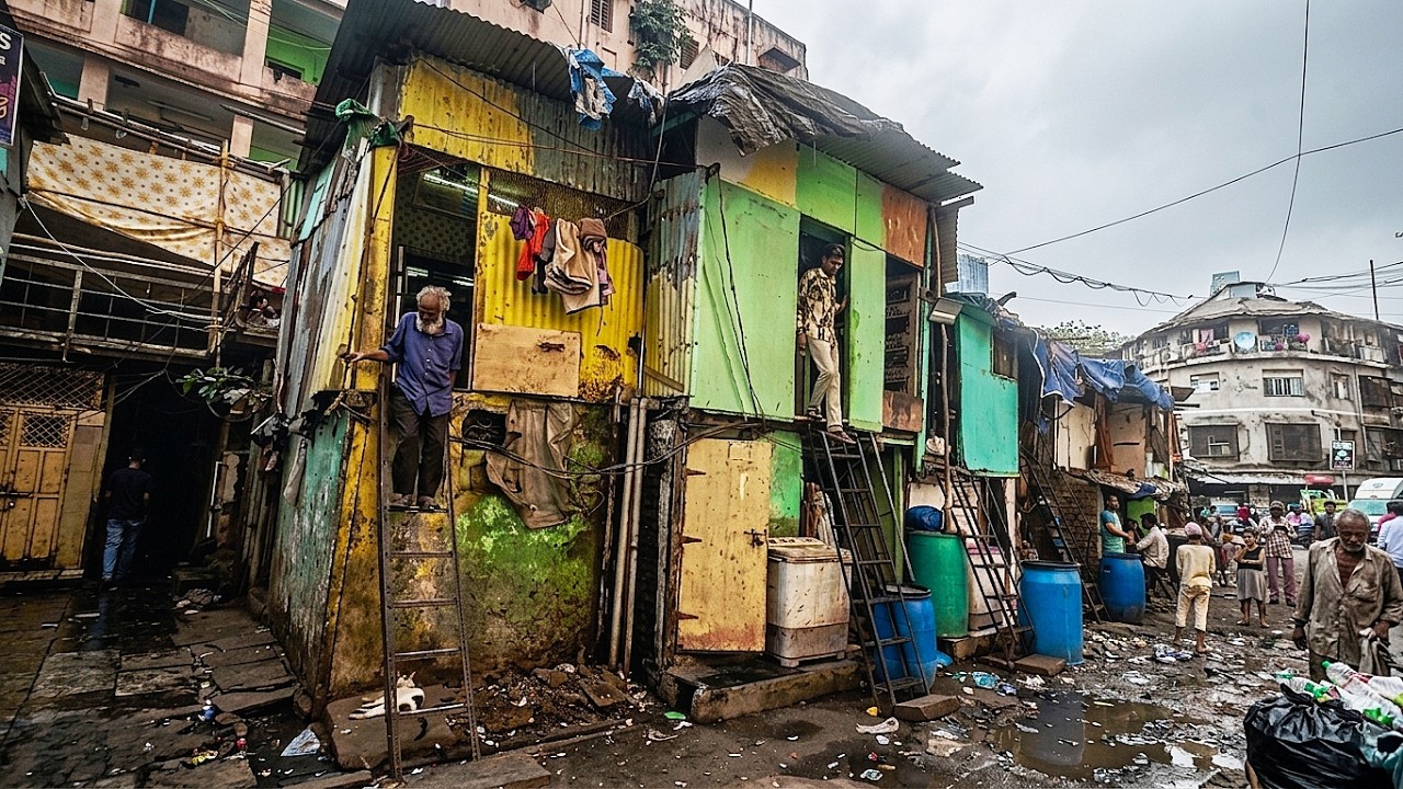 EXTREME SLUM LIFE IN CENTRAL MUMBAI | The Contrasts of India | WalkingTour 4k