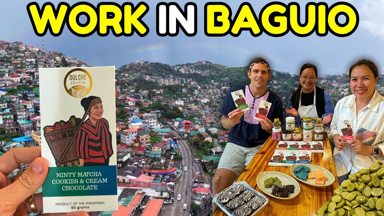 WORKING WITH MY WIFE in BAGUIO - Philippines Chocolate House (Becoming Filipino)