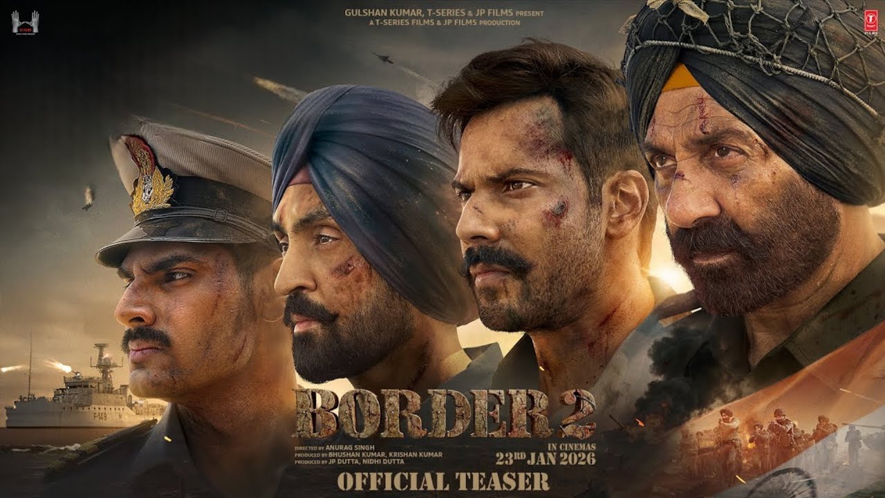 BORDER 2 OFFICIAL TEASER Sunny Deol, VarunD, Diljit,Ahan | Anurag S, JP Dutta, Bhushan K 23 Jan 2026