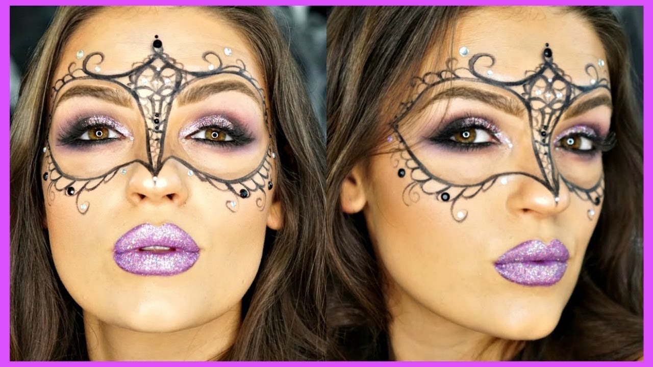 Glittery Masquerade Mask Makeup Tutorial