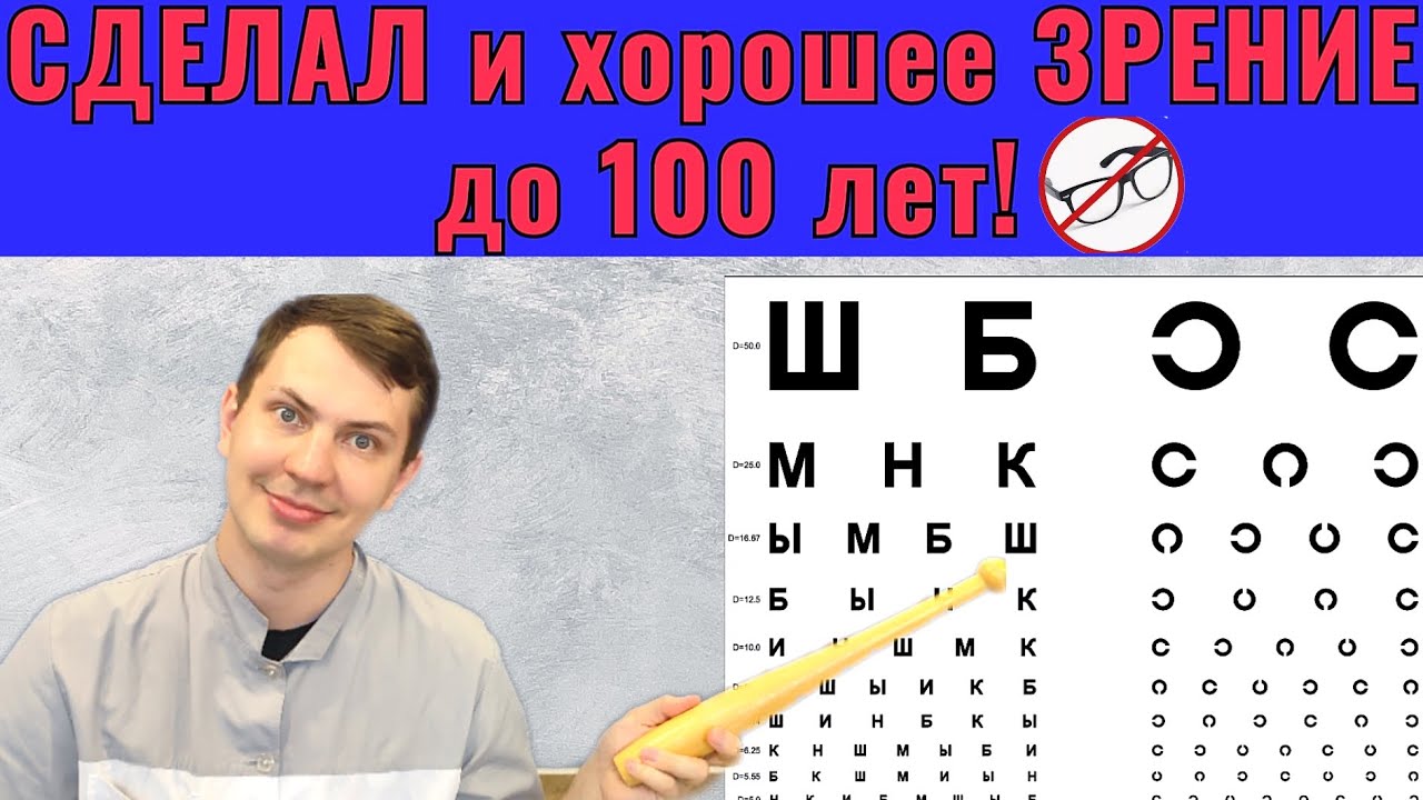 Делай и до 100 лет зрение будет отличное / Гимнастика для здоровья глаз