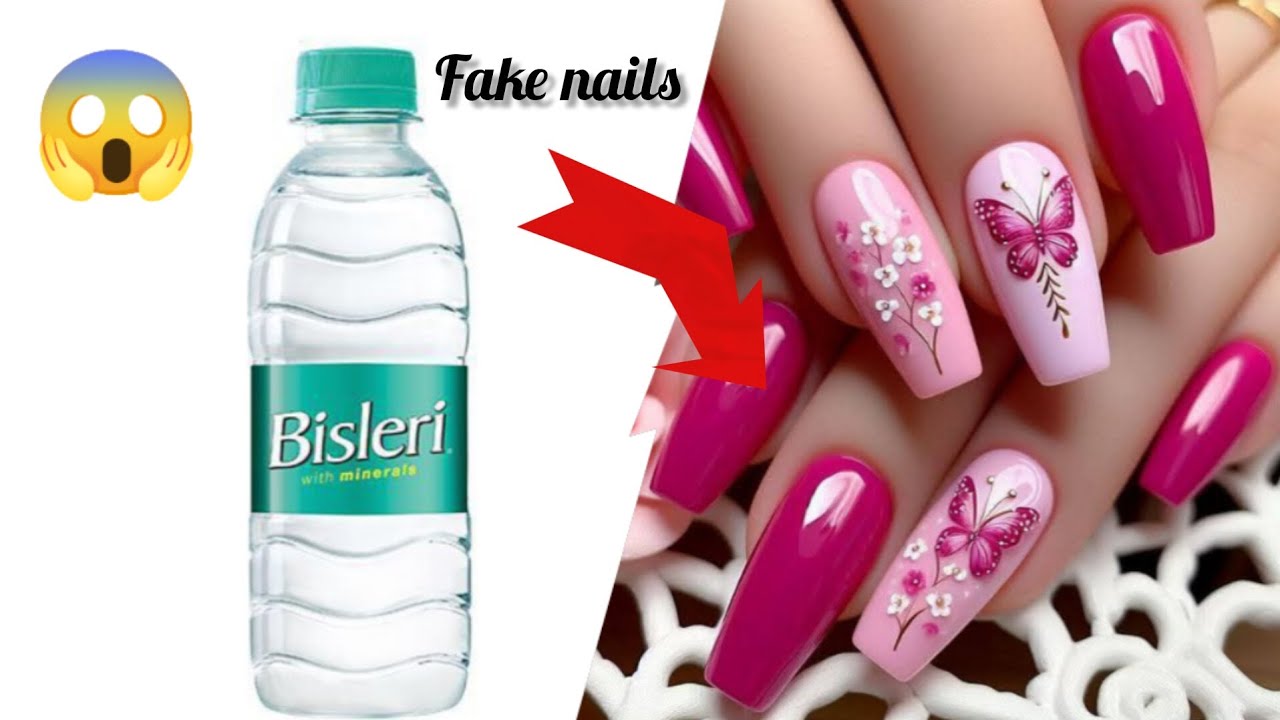 DIY Nail extensions😘🥰\How to make fake nails at home\Easy nail extensions #youtubevideo #video 