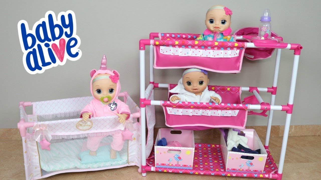 BABY ALIVE LAURINHA E SUAS IRMÃS HORA DE DORMIR /ROTINA DA NOITE FOFA DAS BABY ALIVE