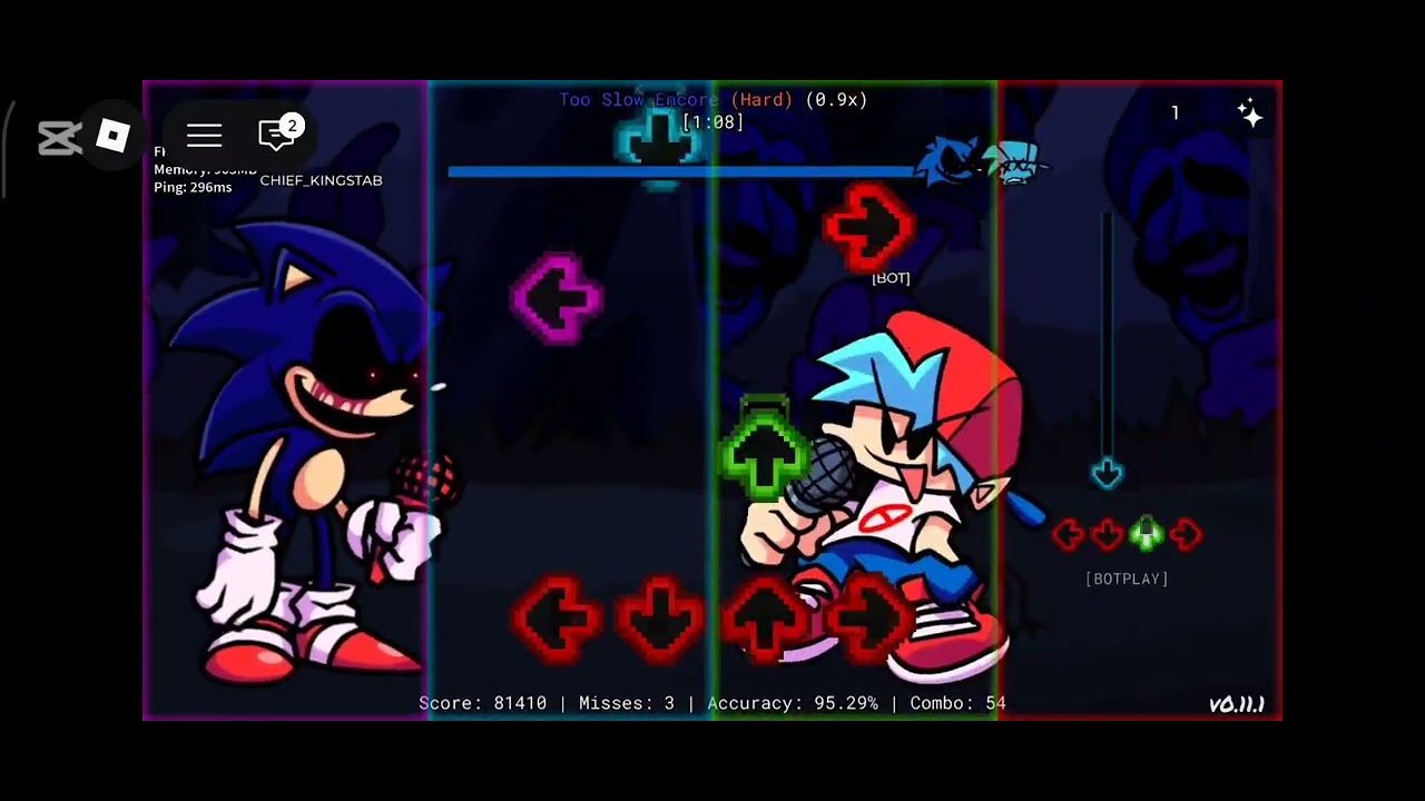 Fnf Sonic.Exe Slowed - Too Slow Encore & You Can't Run Slowed