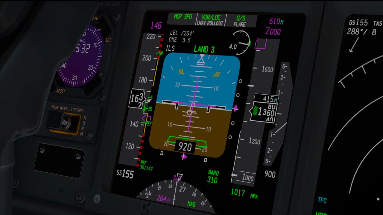 PFD (Primary Flight Display) VIEW AUTOLAND CAT IIIA | BILLUND | EKBI | X-PLANE 11 | ZIBO