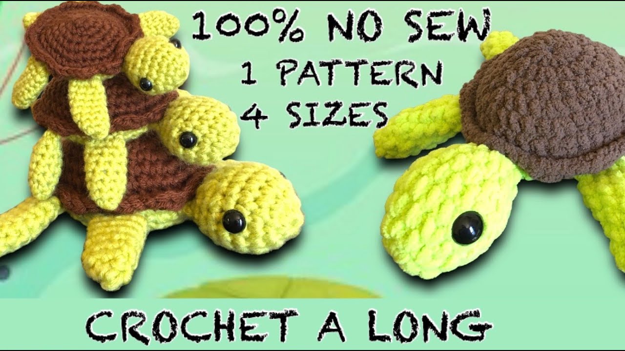 CROCHET TURTLE NO SEW HOW TO MAKE A PATTERN BIGGER SMALLER